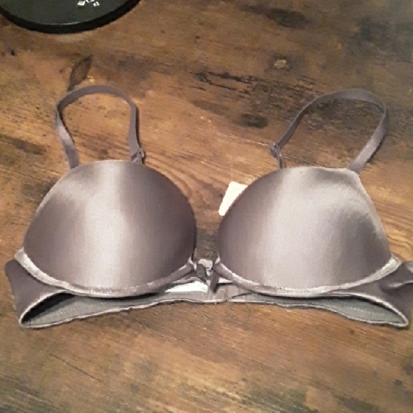 NWOT 34A Ambrielle Brown/grey Padded underwire Super Sexy Push up Bra - Picture 1 of 14
